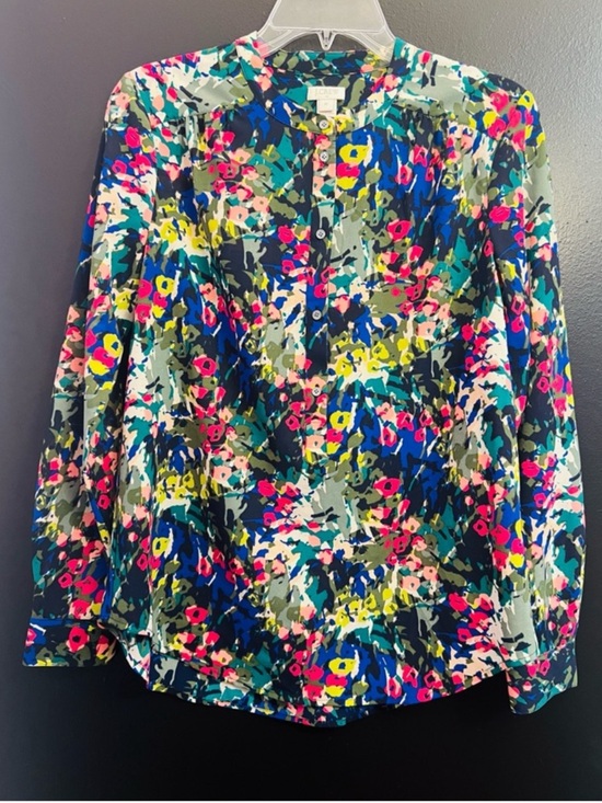 J. Crew Tops - J. Crew Colorful Floral Button-Front Blouse - Multicolor